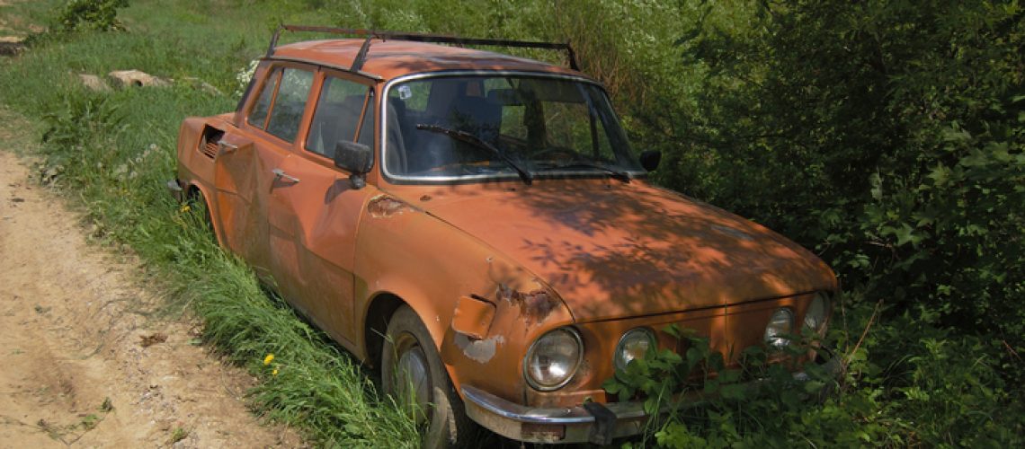 Old Skoda MB 100 in summer.